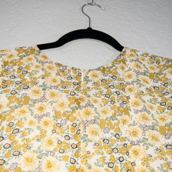 ASTR The Label Mustard & Blue Daisy Floral Lucky Me Dress Size Medium - Picture 9 of 9